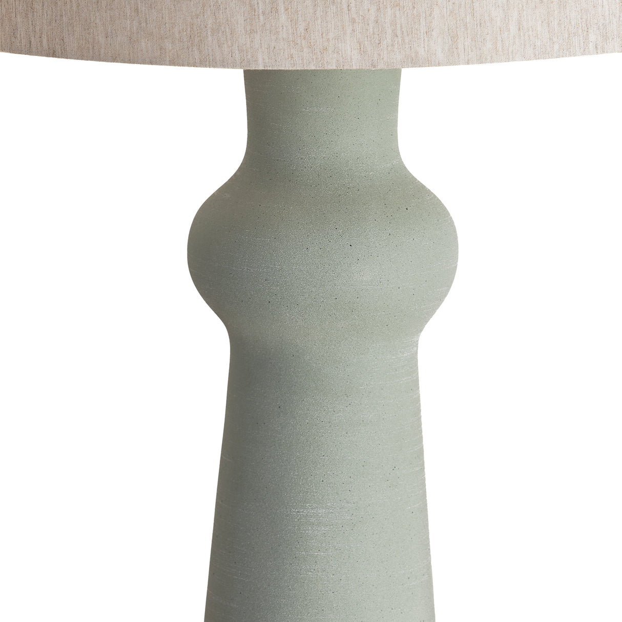 Perrin Table Lamp 30", Celadon Ceramic and Natural Linen