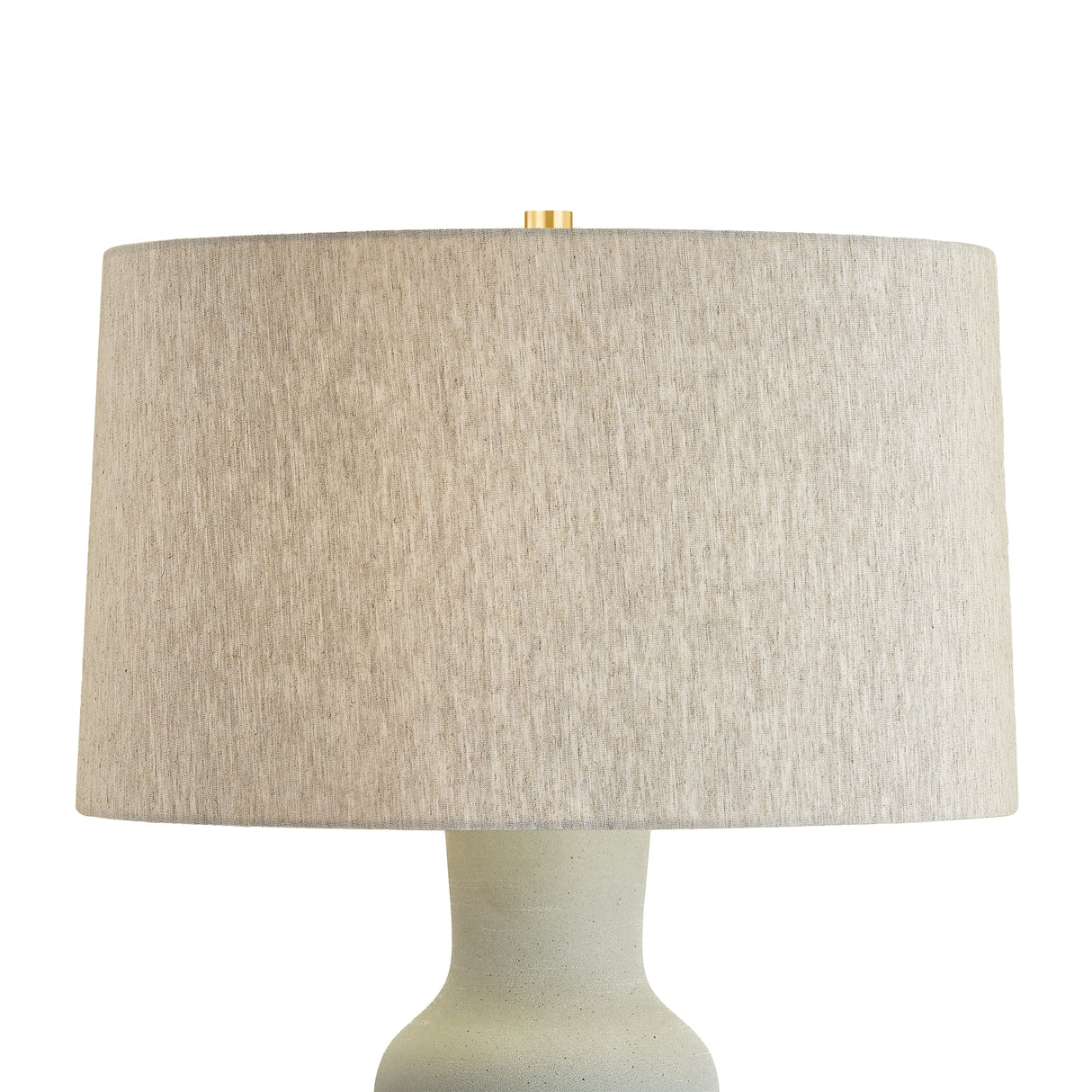 Perrin Table Lamp 30", Celadon Ceramic and Natural Linen