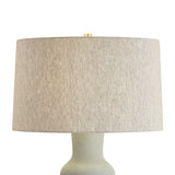 Perrin Table Lamp 30", Celadon Ceramic and Natural Linen