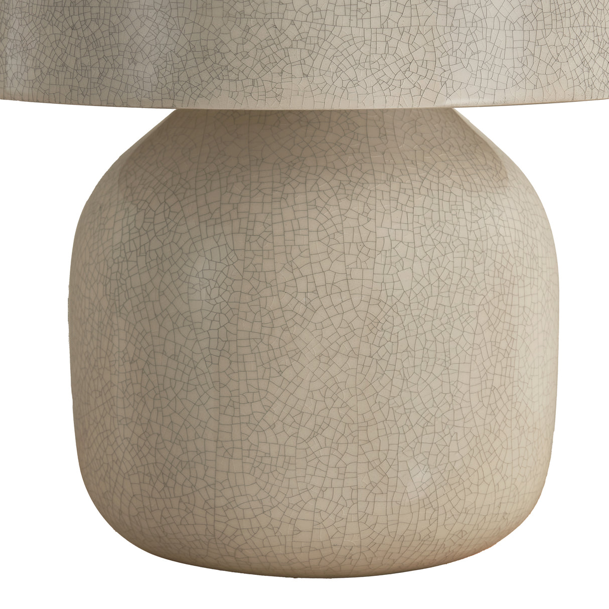 Rayburn Table Lamp 17", Glossy Ivory Slate Crackle