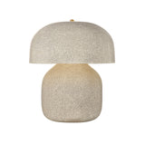 Rayburn Table Lamp 17", Glossy Ivory Slate Crackle