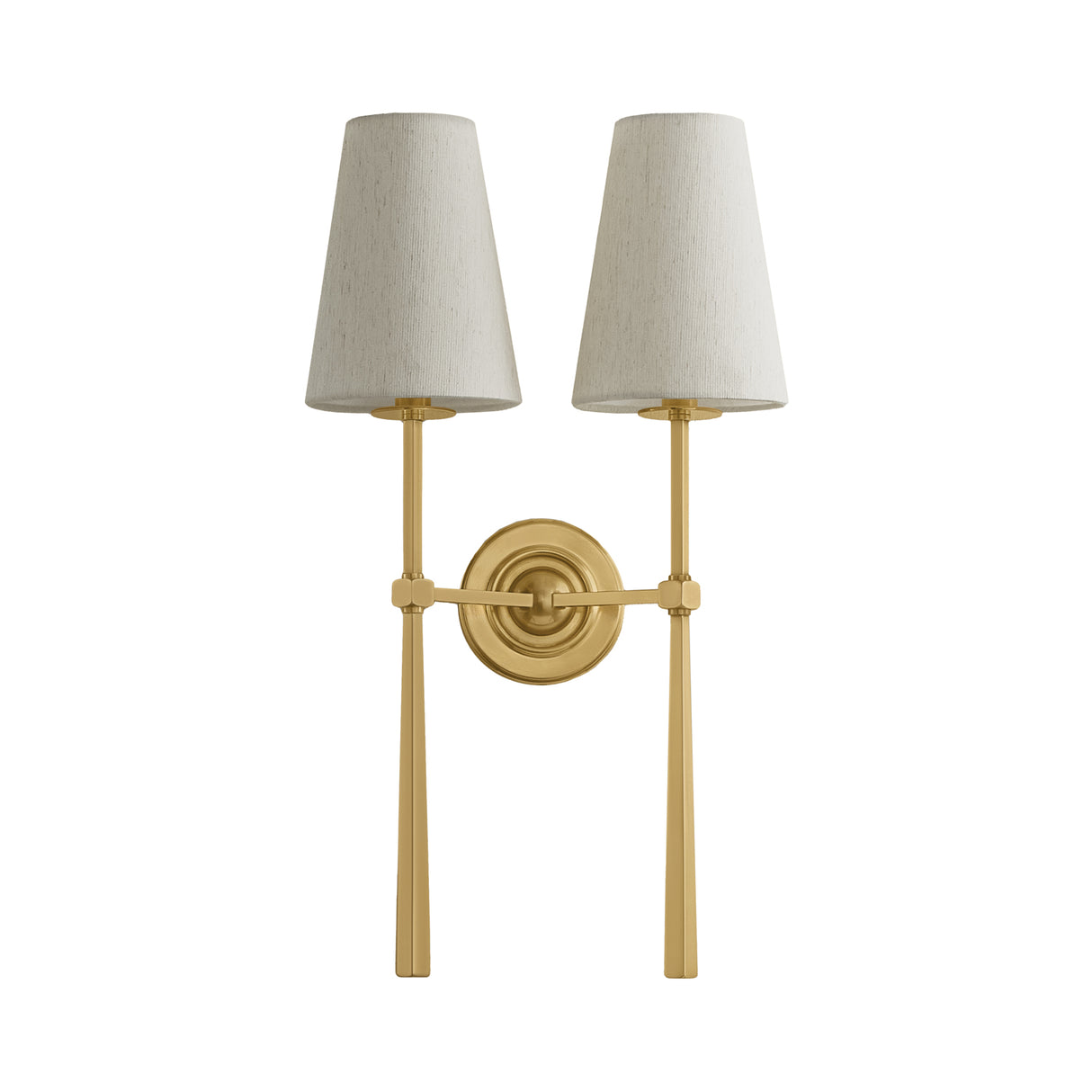 Ashlin Double Wall Sconce 23", Vintage Brass