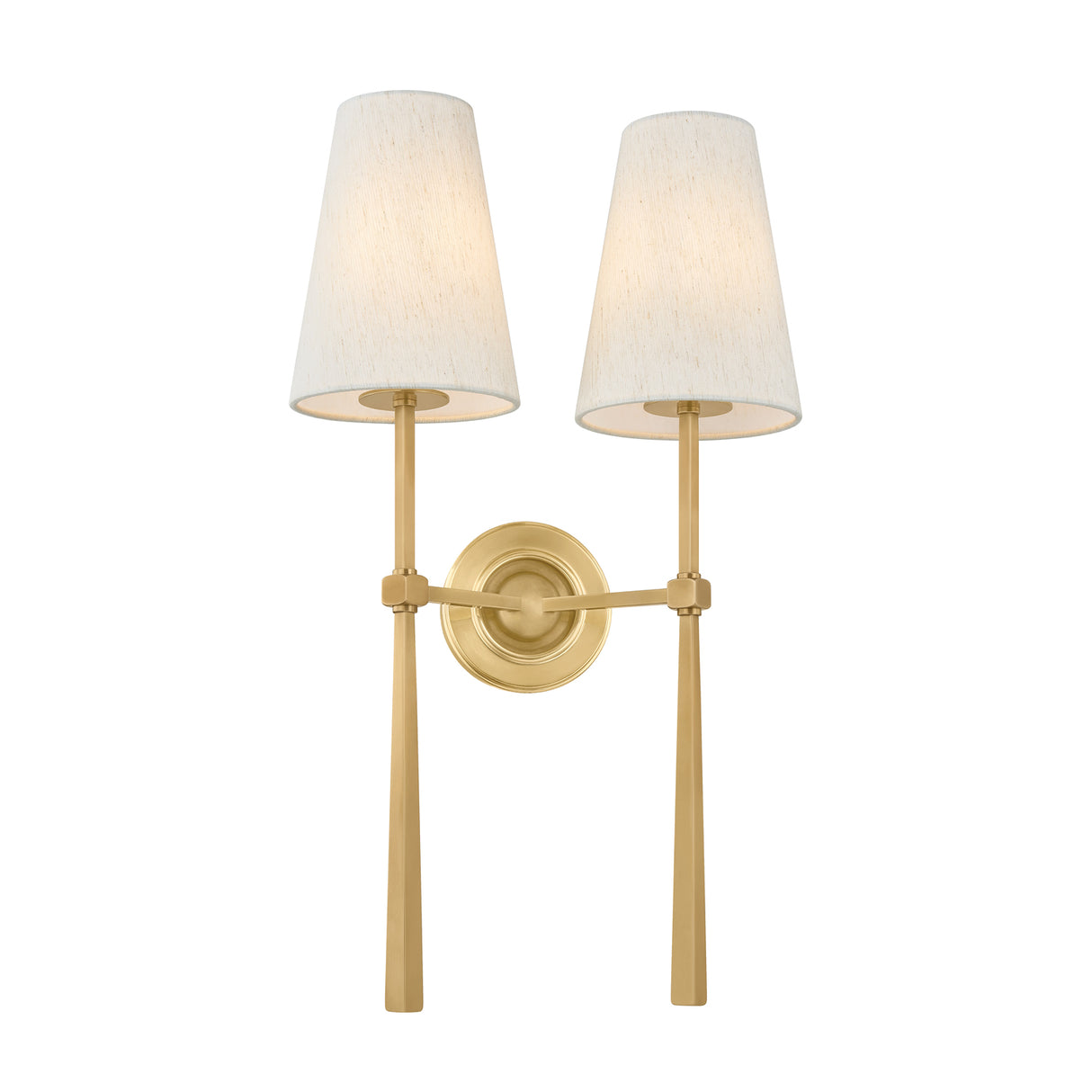 Ashlin Double Wall Sconce 23", Vintage Brass