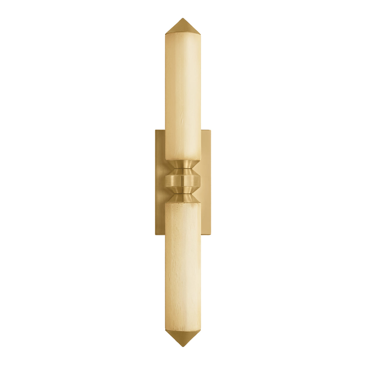 Prosper LED Wall Sconce 26", Vintage Brass and Champagne Seeded Cloud Glass
