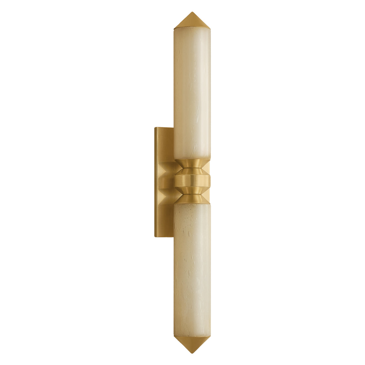 Prosper LED Wall Sconce 26", Vintage Brass and Champagne Seeded Cloud Glass