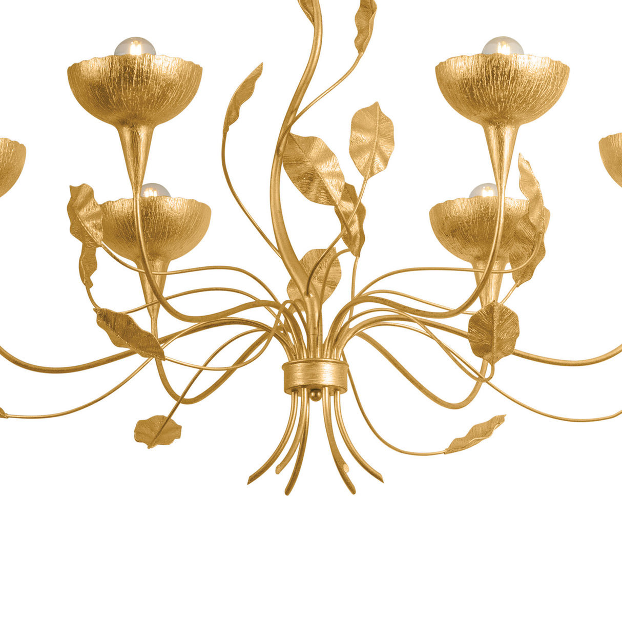 Radella 6 Light Chandelier 38", Gold Leaf