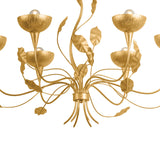 Radella 6 Light Chandelier 38", Gold Leaf