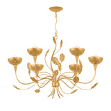 Radella 6 Light Chandelier 38", Gold Leaf