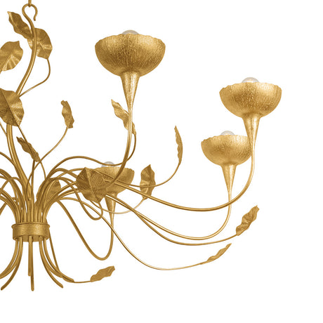 Radella 8 Light Chandelier 52", Gold Leaf
