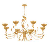 Radella 8 Light Chandelier 52", Gold Leaf