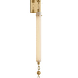 Nicolette LED Wall Sconce 35", Vintage Brass and Seeded Cloud Glass
