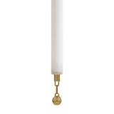 Nicolette LED Pendant 3", Vintage Brass and Seeded Cloud Glass