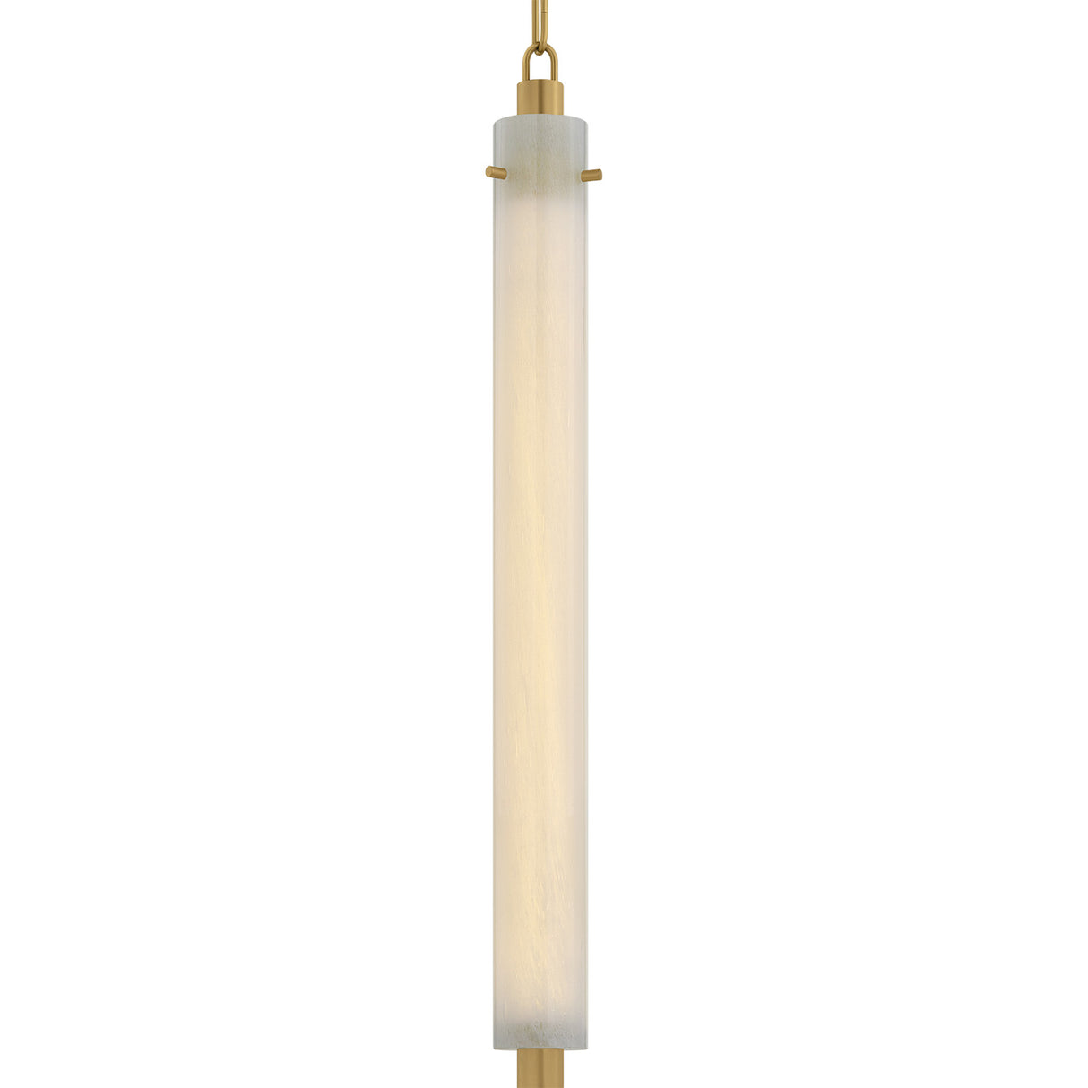 Nicolette LED Pendant 3", Vintage Brass and Seeded Cloud Glass