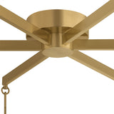 Nicolette LED Chandelier 28", Vintage Brass and Seeded Cloud Glass