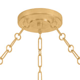 Courtney Four-Tier Chandelier 42", Gold Leaf and Piastra Glass