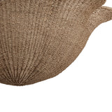 Candela Extra Large Chandelier 38", Gold Leaf and Natural Jute