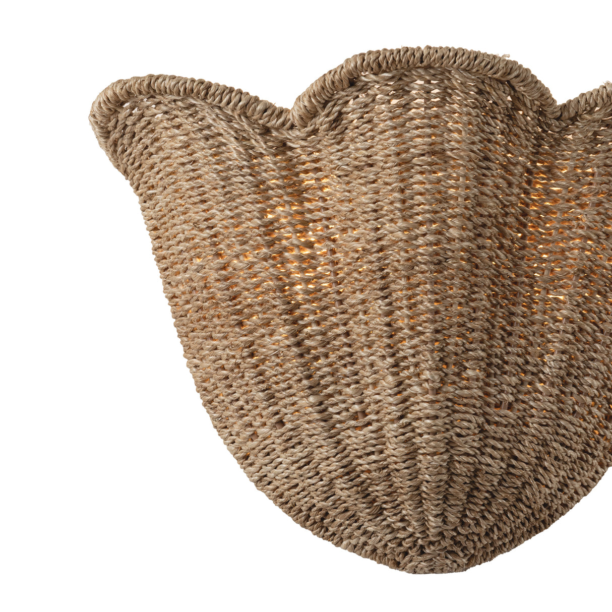 Candela Wall Sconce 10", Gold Leaf and Natural Jute