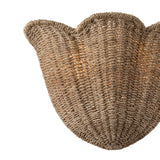 Candela Wall Sconce 10", Gold Leaf and Natural Jute