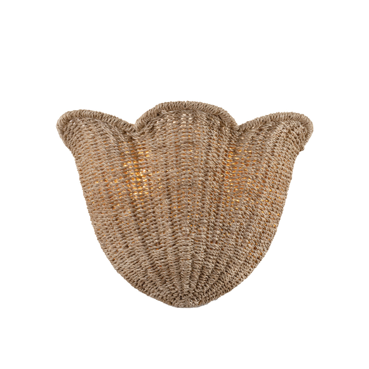 Candela Wall Sconce 10", Gold Leaf and Natural Jute