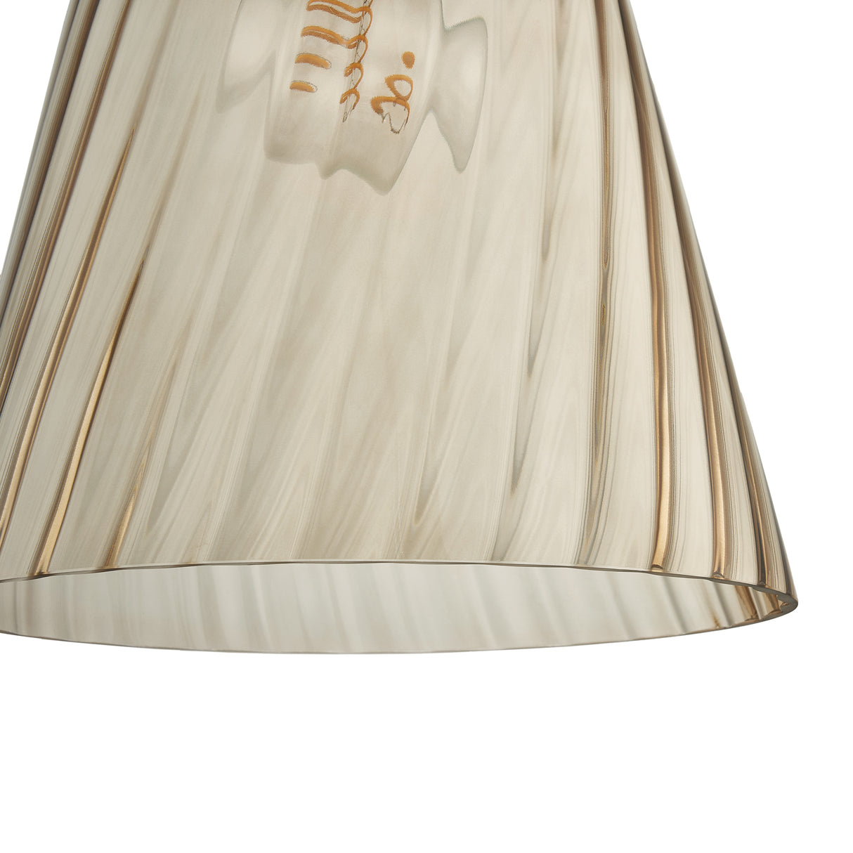 Bly Small Pendant 11", Aged Brass and Smoke Taupe Glass