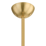 Bly Medium Pendant 16", Aged Brass and Smoke Taupe Glass