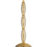 Bly Medium Pendant 16", Aged Brass and Smoke Taupe Glass