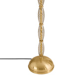 Bly Floor Lamp 62", Aged Brass and Smoke Taupe Glass