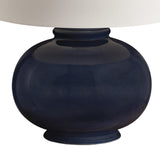 Caris Table Lamp 22", Navy Glaze