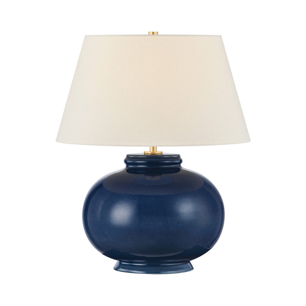 Caris Table Lamp 22", Navy Glaze