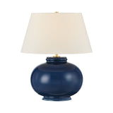 Caris Table Lamp 22", Navy Glaze