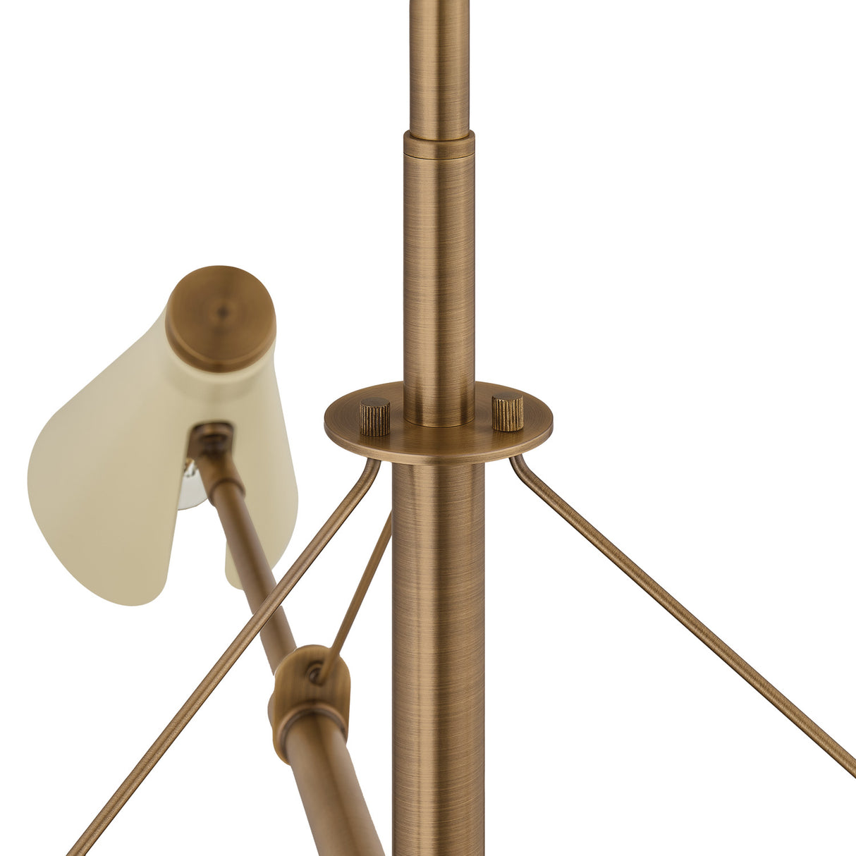 Ralph 3 Light Chandelier 49", Vintage Brass with Soft Sand