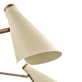 Ralph 5 Light Chandelier 69", Vintage Brass with Soft Sand