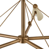 Ralph 5 Light Chandelier 69", Vintage Brass with Soft Sand