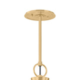 Chesterfield 2 Shade Linear Pendant 54", Aged Brass and Off-White