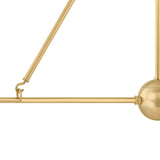 Chesterfield 2 Shade Linear Pendant 54", Aged Brass and Off-White