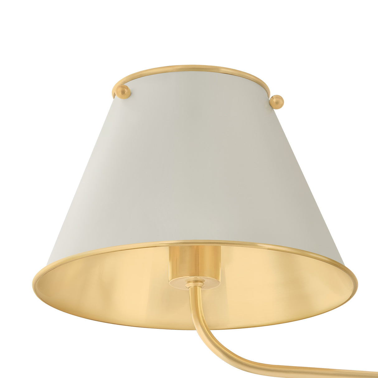 Chesterfield 2 Shade Linear Pendant 54", Aged Brass and Off-White