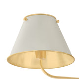 Chesterfield 2 Shade Linear Pendant 54", Aged Brass and Off-White