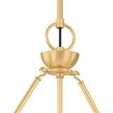 Chesterfield 2 Shade Linear Pendant 54", Aged Brass and Distressed Bronze