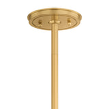 Hanovia Medium Pendant 18", Aged Brass and Honey Silk
