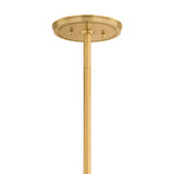 Hanovia Large Pendant 26", Aged Brass and Honey Silk