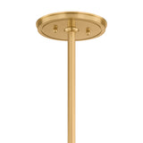 Hanovia Extra Large Pendant 34", Aged Brass and Honey Silk