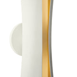 Rhys Wall Sconce 21", White and Gold Leaf
