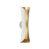 Rhys Wall Sconce 21", White and Gold Leaf