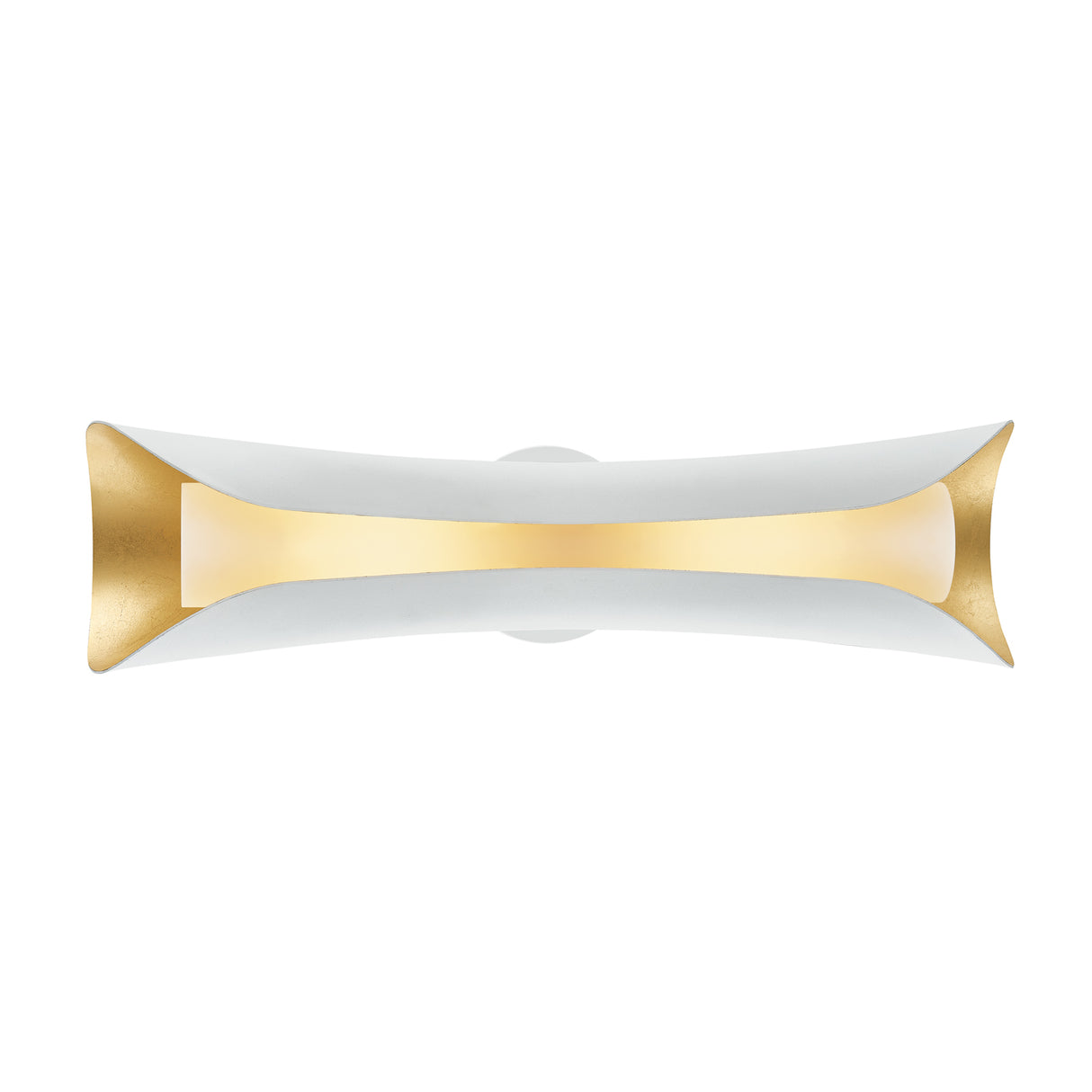 Rhys Wall Sconce 21", White and Gold Leaf