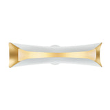 Rhys Wall Sconce 21", White and Gold Leaf