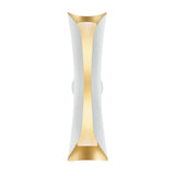Rhys Wall Sconce 21", White and Gold Leaf