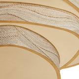 Delphina Three-Tier Chandelier 52", Gold Leaf and Natural Rope