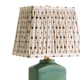 Hallie Table Lamp 17", Jade Glaze with Primrose Printed Shade