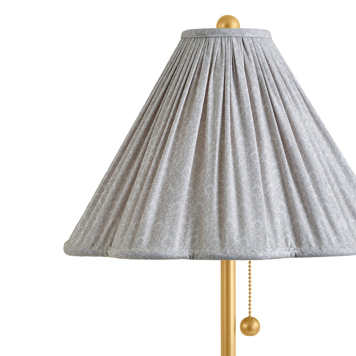 Nina Table Lamp 23", Aged Brass with Taupe Printed Shade