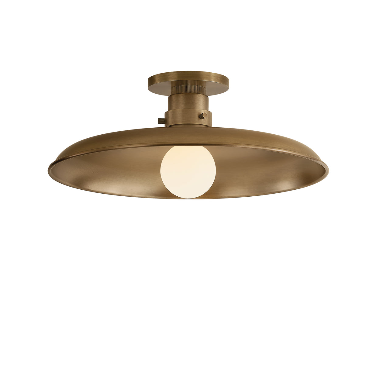 Titan Semi-Flush Mount 16", Patina Brass
